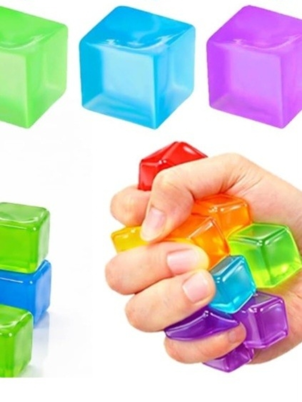 Colorful Squishy Sensory Stress Relief Cubes